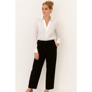 Sibylle LYN Canada Pants Women's 8 Black Suede Relaxed Tapered Leg Vintage